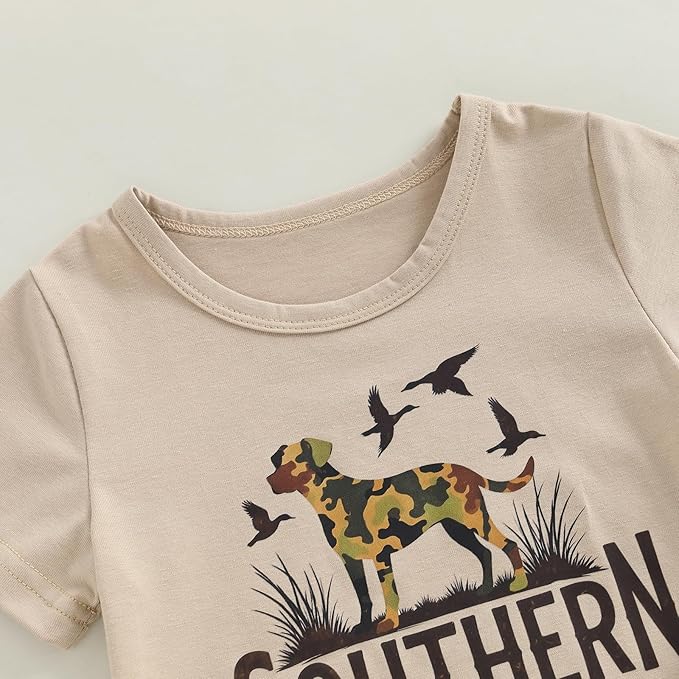 Toddler Baby Boy Clothes 6 12 18 24 Months Summer Outfit Short Sleeve T-Shirt Tops Camo Shorts Set 2T 3T 4T