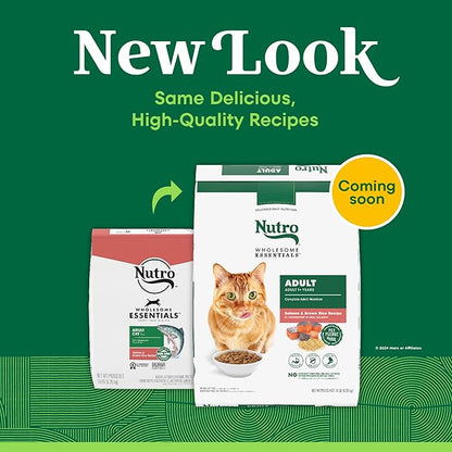 Nutro Wholesome Essentials Dry Cat Food, Adult Cat Food Dry Salmon & Brown Rice Recipe, 14 lb. Bag