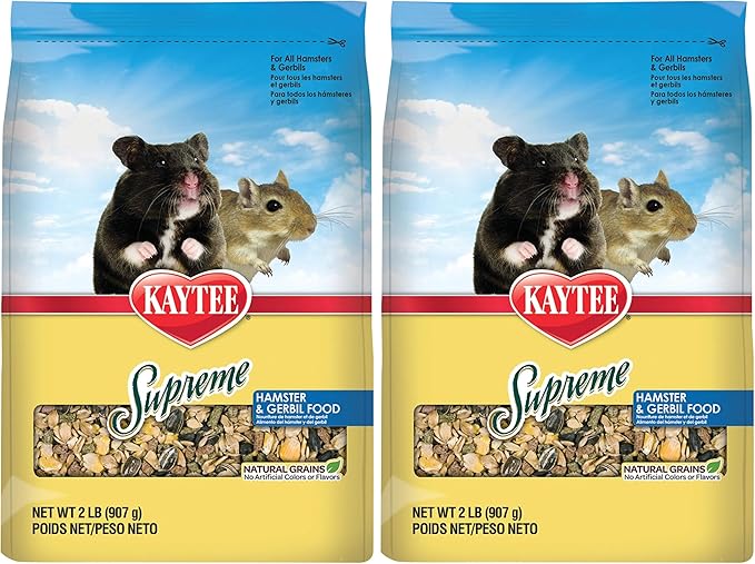Kaytee Supreme Hamster & Gerbil Food, 2 Lb (Pack of 2)