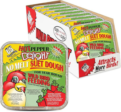 C&S Hot Pepper Delight No Melt Suet Dough 11.75 Ounces, 8 Pack