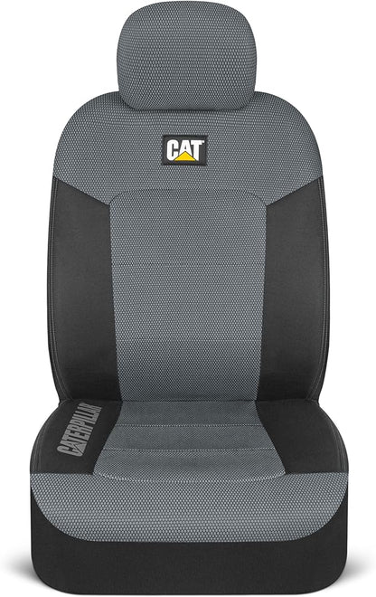Cat MeshFlex Automotive Seat Covers for Cars Trucks and SUVs – Gray Car Seat Covers for Front Seats, Truck Seat Protectors with Comfortable Mesh Back, Set of 2