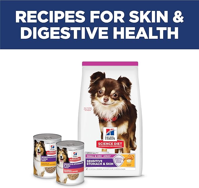 Hill's Science Diet Adult Sensitive Stomach & Skin Small & Mini Dry Dog Food, Chicken, 15 lb. Bag (Updated Formula)