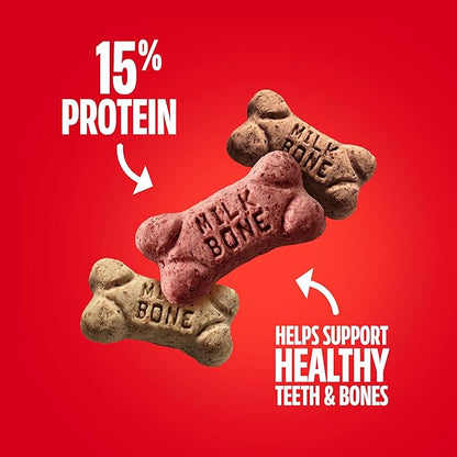 Milk-Bone Mini's Flavor Snacks Dog Treats, 15 Ounce (Pack of 6) Crunchy Texture Helps Reduce Tartar