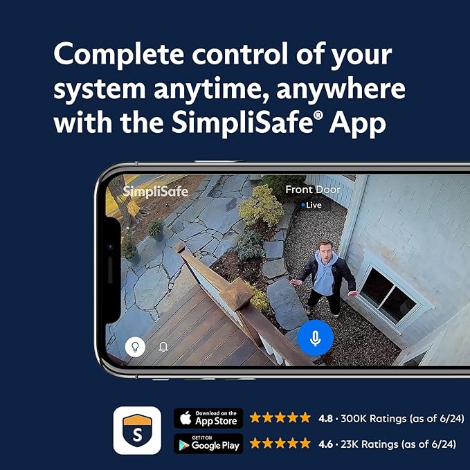 SimpliSafe 9 Piece Wireless Home Security System w/HD Camera - Optional 24/7 Professional Monitoring - No Contract - Compatible with Alexa and Google Assistant
