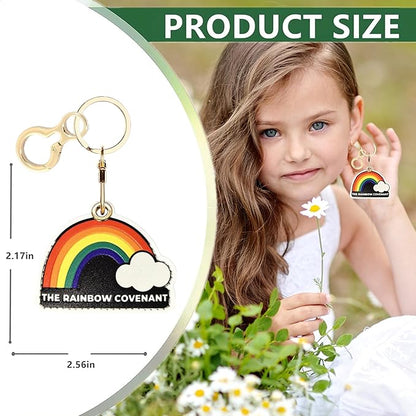 Leather Airtag Keychain Case Holder,Cute Protective Apple Air Tag Cover with Key Ring,Anti-Scratch Hidden Finder GPS Tracker Case for Wallet Keys,Bag,Pets,Backpack(Rainbow)