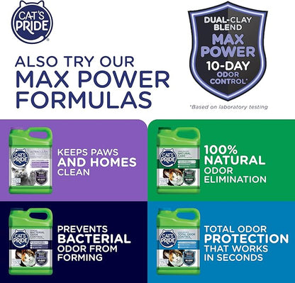 Cat's Pride NEW Antibacterial Cat Litter: Destroys 99.9% of Odor-Causing Bacteria - Powerful Odor Control - Premium Lightweight Clumping Litter - Scented, 18 Pounds