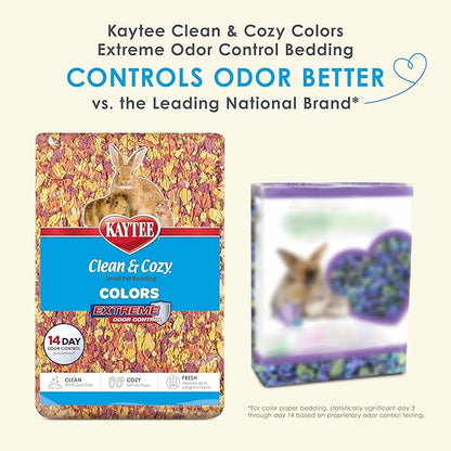 Kaytee Clean & Cozy Colors, Small Animal Bedding with Extreme Odor Control, Sunset, 24.6 Liters