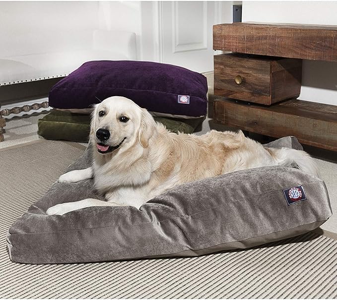 Majestic Pet Villa Rectangle Dog Bed Washable – Non Slip Comfy Pet Bed – Crate Bed with Removable Washable Cover – Kennel Bed for Sleeping, Polyester Fiber, X-Large, Storm