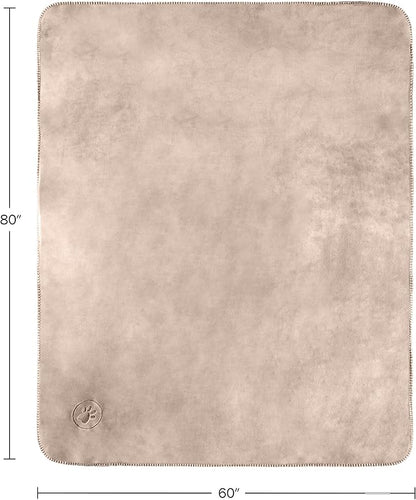 PETMAKER Dog Blanket - 60x80in Reversible Sherpa Blanket - Throw Blankets for Bed, Couch, Crate, or Car - Machine Washable Puppy Essentials (Tan)