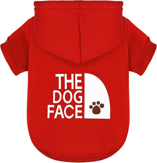 Paiaite Red Chihuahua Dog Hoodie: Keep Your Pup Warm and Stylish with a 'The Dog Face' Printed Sweatshirt Pet Clothes, and Sweater Coat All in One Perfect for Winter and Cool Summer Nights! Red 3XL