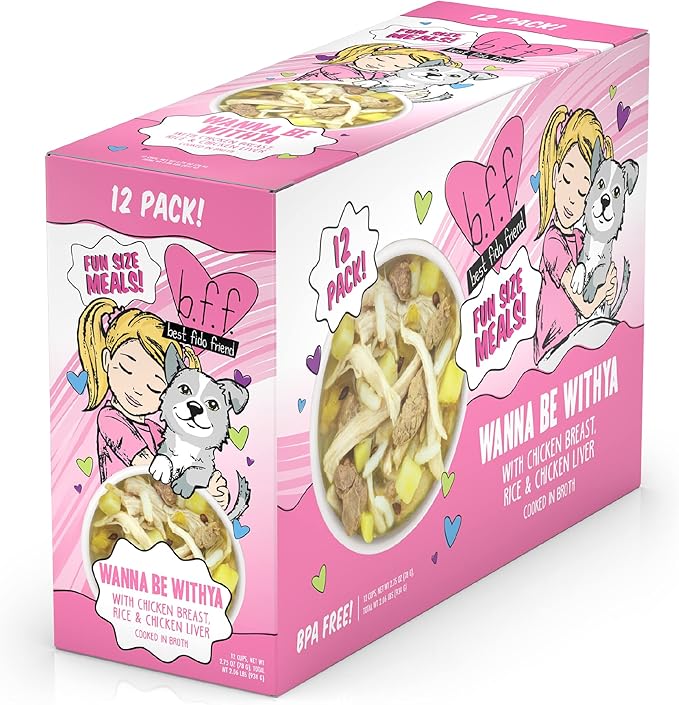 Weruva Best Fido Friend Fun Size Meals for Dogs, Wanna Be Withya, 2.75oz Cup, Pack of 12