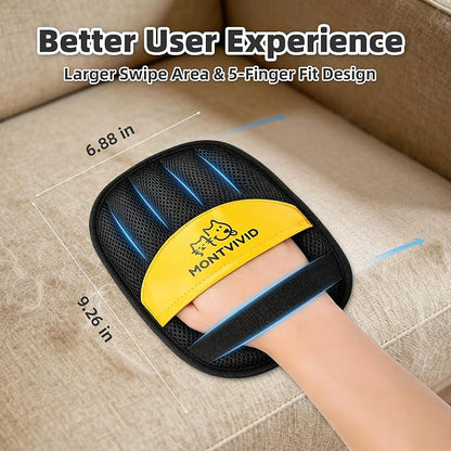 Pet Hair Removal Glove for Cats & Dogs,Newly Upgraded electrostatic pet Hair Remover Glove, Reusable Magic Brush Pet Hair Remover Tool for Furniture,Couch,Carpets,Laundry,Car Seat (2)