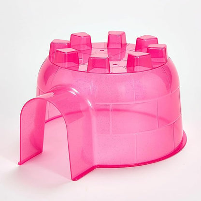 Kaytee Igloo Habitat Hideout for Pet Guinea Pigs, Ferrets, Dwarf Rabbits, Chinchillas, and Other Small Animals, Assorted Colors, Large (Pack of 2)