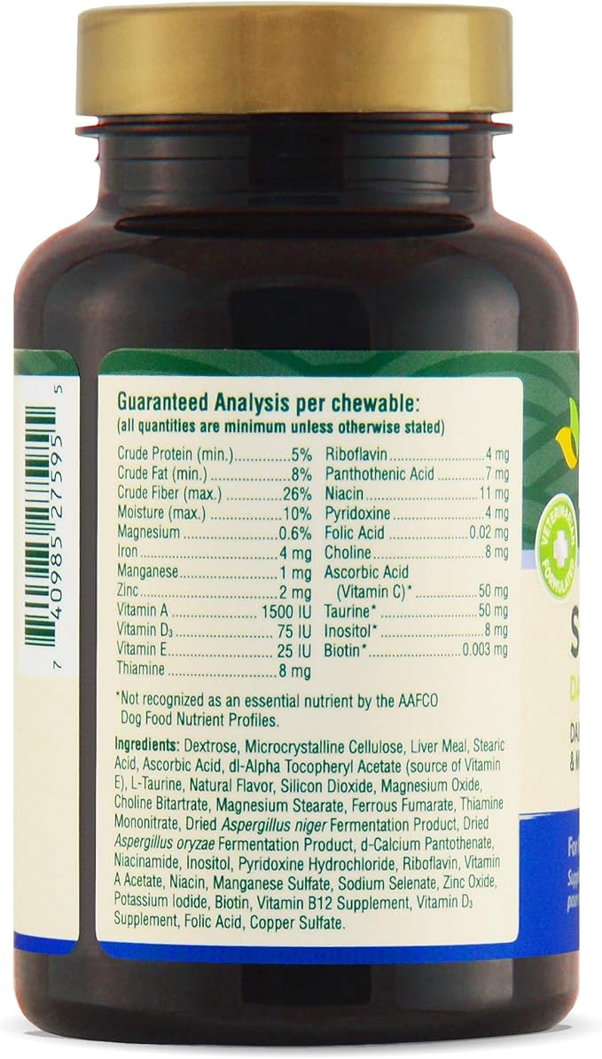 PetNC Natural Care Senior Multi Chewables for Dogs, 60 Count (Pack of 2)