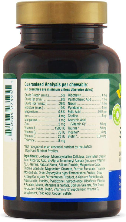 Petnc Senior Multi Chewables (60 Count), Daily Dog Multivitamin & Multimineral Support, Includes Zinc, Magnesium, Iron & More, Supports Overall Health, For Mature Dogs, Liver Flavor