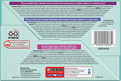 Purina Fancy Feast Wet Cat Food Variety Pack, Medleys White Meat Chicken in Sauce Collection - (Pack of 12) 3 oz. Cans