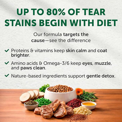 Nature's Protection Grain Free Dry Dog Food for Small Breed - High Protein, Tear Stain Diet for Adult Dogs with Light Fur, Small Bites Kibble (Superior Care - Lamb, 22 lb)