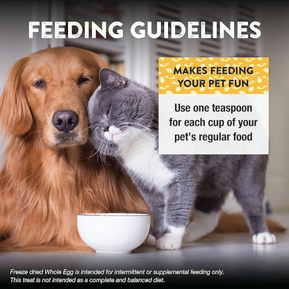 Northwest Naturals Freeze-Dried Whole Chicken Egg Functional Topper - for Dogs & Cats - Healthy, 1 Ingredient, Human Grade Ingredients, All Natural, Proudly Made in USA, 4 Oz (Pack of 2)