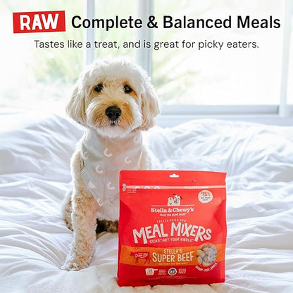 Stella & Chewy's Freeze-Dried Raw Beef Meal Mixers- Dog Food Topper and Mixer - Made with 95% Grass-Fed Beef, Organs & Bone - Perfect for Picky Eaters - Grain-Free - 35 oz