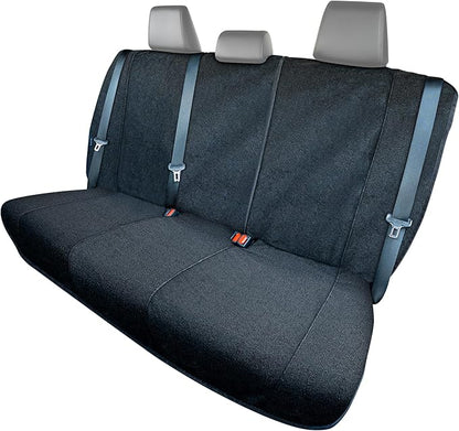 Season Guard Back Seat Towel Seat Cover for Cars; Great for After Gym Workouts, Dogs, and Outdoor Activities; Universal Fit for Cars SUVs Vans Trucks, EZ fit, Non Slip Grip, Black