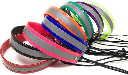 Sparky Pet Co - Surefit ECollar Replacement Strap - Bungee Dog Collar - Waterproof - Adjustable - Secure Nexus Wheel Lock - for Electronic Training & Invisible Fence Systems - 1" (Reflective Red)