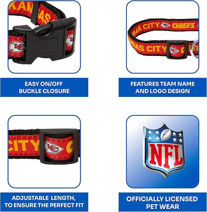 Pets First NFL Kansas City Chiefs Pet Collar, Small, Model:KCC-3036-SM