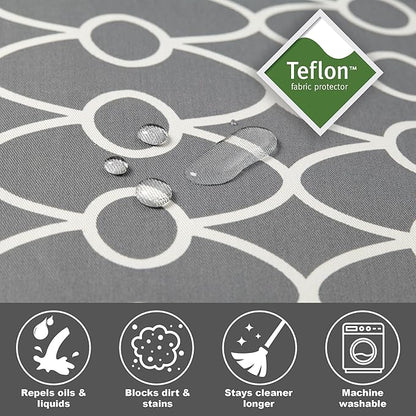 MidWest Homes for Pets Small Dog Crate Cover Featuring Teflon Fabric Protector, Poly-Cotton Privacy Kennel Cover Fits Most 24-inch Crates, Gray Designer Print, Washable, Reduces Barking