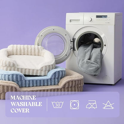 LE SURE Cute Dog Bed for Small Dogs, Orthopedic Waterproof Small Pet Beds with Sides, High Back Non-Slip Bottom and Egg-Crate Foam Puppy Couch Sofa with Washable Removable Cover, Hazel