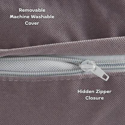 Buster Deluxe Reversible Pillow Style Sherpa Dog Bed, Gray, Small (36 x 24 in.)