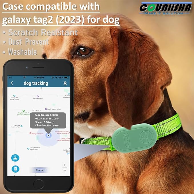 Silicone Holder for Galaxy smarttag2 (2023) for Dog Collar, Slim Rubber Waterproof Cover pet Necklace Accessories, Secure Durable case Compatible for Samsung tag 2 Tracker for cat(4 Pack)