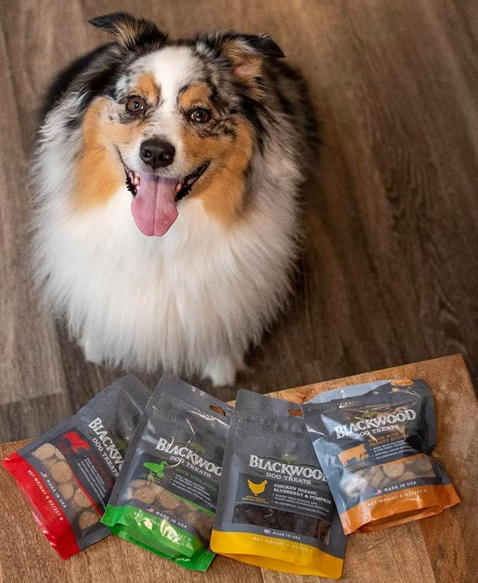 Blackwood Oven Baked Dog Treats, Duck with Apple, 8 Ounce Pouch, Training Treats for All Life Stages and Breed Sizes