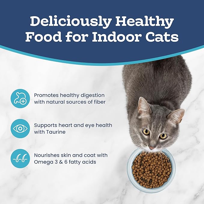 Blue Buffalo Tastefuls Natural Dry Food for Adult Indoor Cats, Chicken & Brown Rice Recipe, 15-lb. Bag