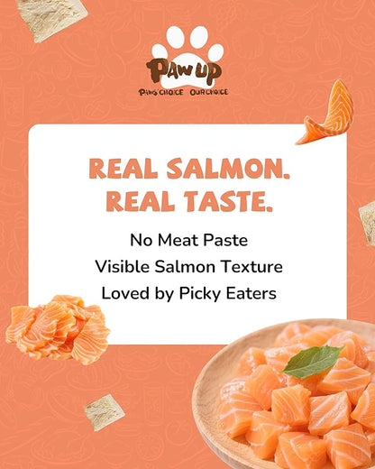 PAWUP Freeze Dried Salmon Dog Treats, Single Ingredient Raw Dog Food Toppers, Healthy Training Treats for Dogs,3.8 oz