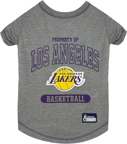Pets First NBA Licensed Hoodies & T-shirt for Dogs & Cats, Los Angeles Lakers, Small