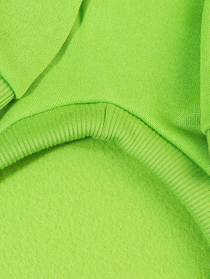 QWINEE Basic Dog Hoodie Sweatshirt Puppy Sweater Warm Cat Costumes Pet Clothes for Chihuahua Puppy Kitten Small Medium Dogs Green Small