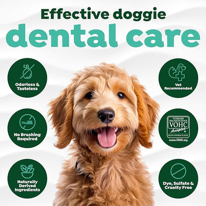 TropiClean Fresh Breath Water Additive for Dogs 2-Pack, 33.8oz Each — Dog Breath Freshener & Teeth Cleaning Solution, Better Value for Daily Use