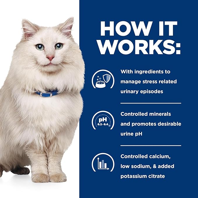 Hill's Prescription Diet c/d Multicare Stress Urinary Care Dry Cat Food, Chicken, 8.5 lb. Bag