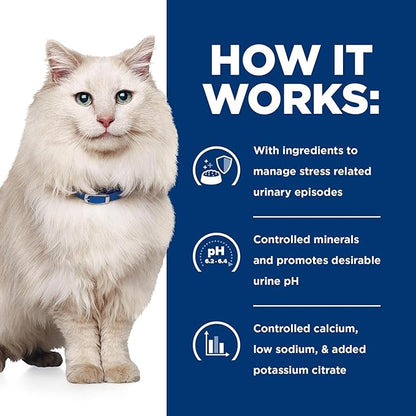 Hill's Prescription Diet c/d Multicare Stress Urinary Care Dry Cat Food, Chicken, 8.5 lb. Bag
