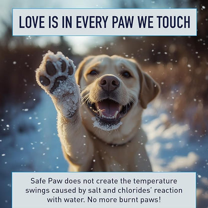 Safe Paw Pet-Safe Snow and Ice Melt, Salt- and Chloride-Free Melter, 8 lbs - Outdoor Winter Melting Deicer for Driveway, Concrete, Sidewalk, Metal, Wood Deck, and Brick Surfaces