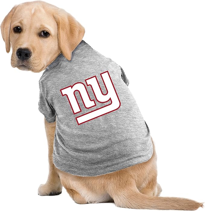 Littlearth NFL New York Giants Pet T-Shirt, Team Color, Large