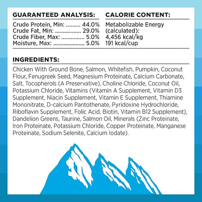 BIXBI Rawbble Freeze Dried Cat Food, Chicken & Salmon Recipe, 10 oz - 95% Meat and Organs, No Fillers - Pantry-Friendly Raw Cat Food for Meal, Treat or Food Topper - USA Made in Small Batches