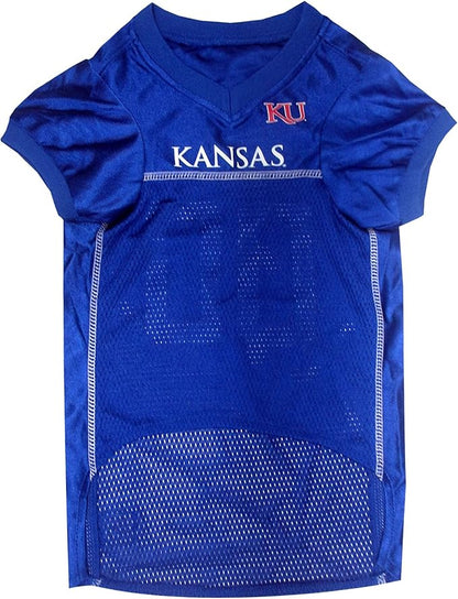 NCAA College University of Kansas Jayhawks Mesh Jersey for Dogs & Cats, Large. Licensed Big Dog Jersey with Your Favorite Football/Basketball College Team (Pack of 2)