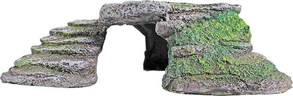 PENN-PLAX Reptology Shale Scape Step Ledge – Decorative Resin for Aquariums & Terrariums – Great for Reptiles, Amphibians, and Fish – Small
