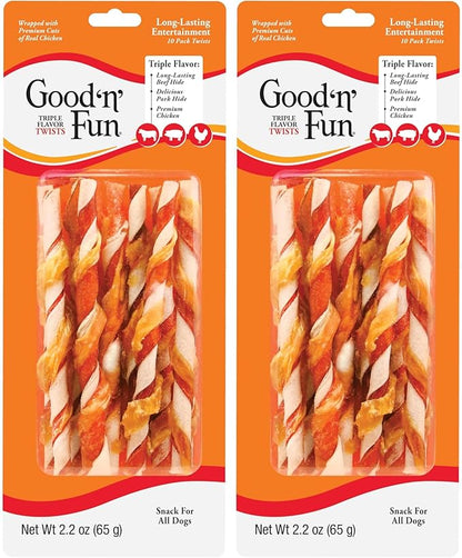 Good 'n' Fun Dog Treats, Tripe Flavor Twists, 20 Pack
