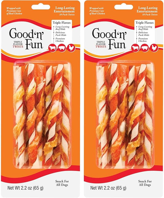 Good 'n' Fun Dog Treats, Tripe Flavor Twists, 20 Pack