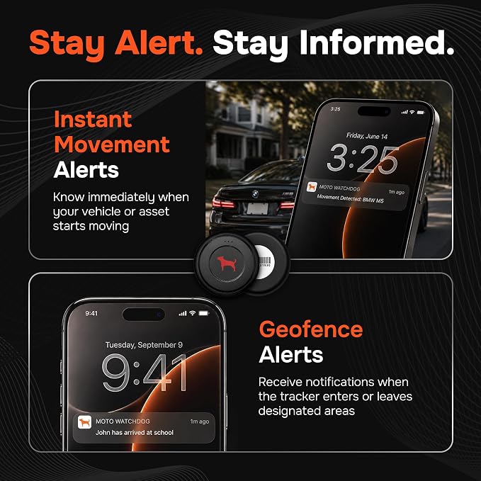 GPS Tracker for Vehicles, No Monthly Fee, No Subscription | Up to 1-Month Battery, Real-Time Location, Speeding Monitoring, Route History, Geofence