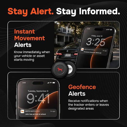 GPS Tracker for Vehicles, No Monthly Fee, No Subscription | Up to 1-Month Battery, Real-Time Location, Speeding Monitoring, Route History, Geofence
