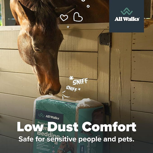 All Walks 150 Liter(30 lbs) Hemp Bedding for Chicken Coops, Hampters, Ducks, and Turkeys - 100% Natural, Superior Odor Control, Biodegradable Pet Bedding, Dust-Free - Made in USA