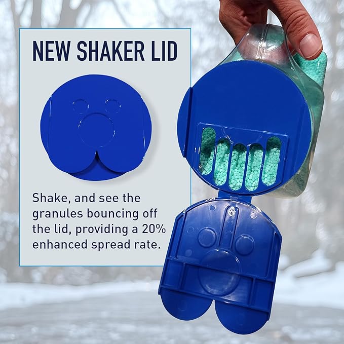 Safe Paw Pet-Safe Snow and Ice Melt, Salt- and Chloride-Free Melter, 8 lbs - Outdoor Winter Melting Deicer for Driveway, Concrete, Sidewalk, Metal, Wood Deck, and Brick Surfaces