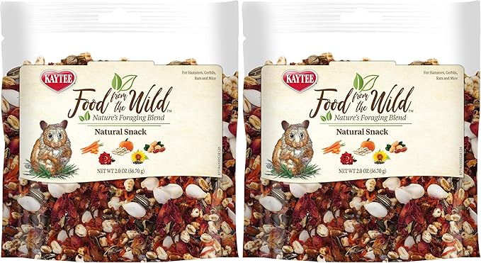 Kaytee Food from The Wild Natural Snack for Pet Hamsters, Gerbils, Rats and Mice, 2 Ounces (Pack of 2)